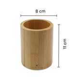 Bamboo Toothbrush Holder Stand | Round Bathroom Toothbrush Holder for Home, Office, Kitchen | Pen Stand | Knife Stand