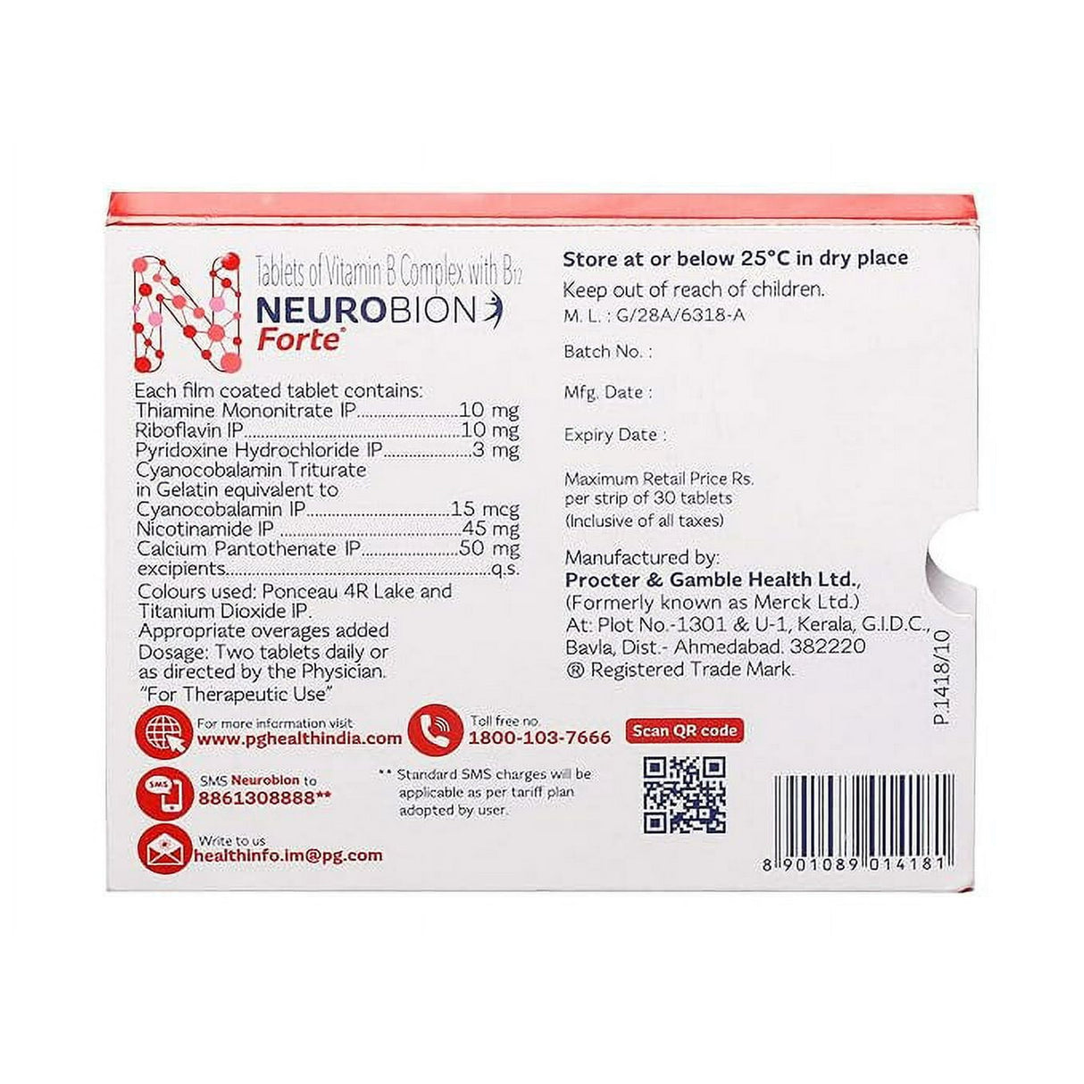 Neu-robion Forte - Strip of 30 Tablets