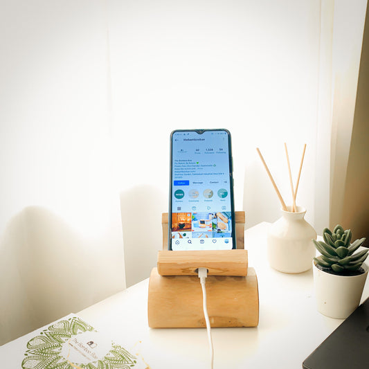 Bamboo Mobile Holder | Charging Dock | Ideal Bamboo Phone Stand For Corporate Gifting