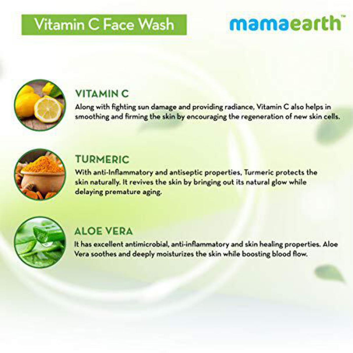 Mamaearth Vitamin C Face Wash with Vitamin C and Turmeric for Skin Illumination - 250ml